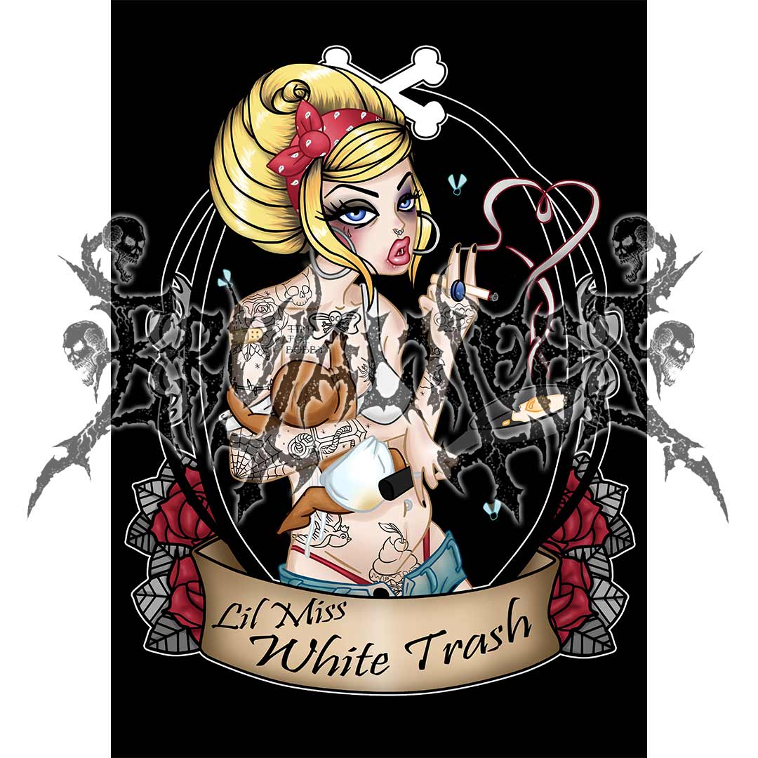 Lil Miss White Trash Poster Print