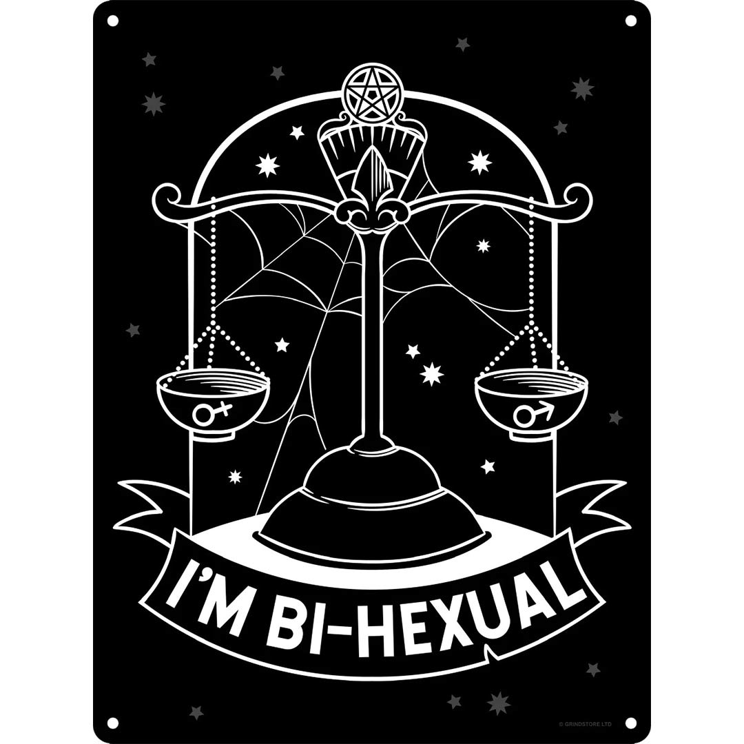 Witch Please I'm Bi-Hexual Mini Tin Sign